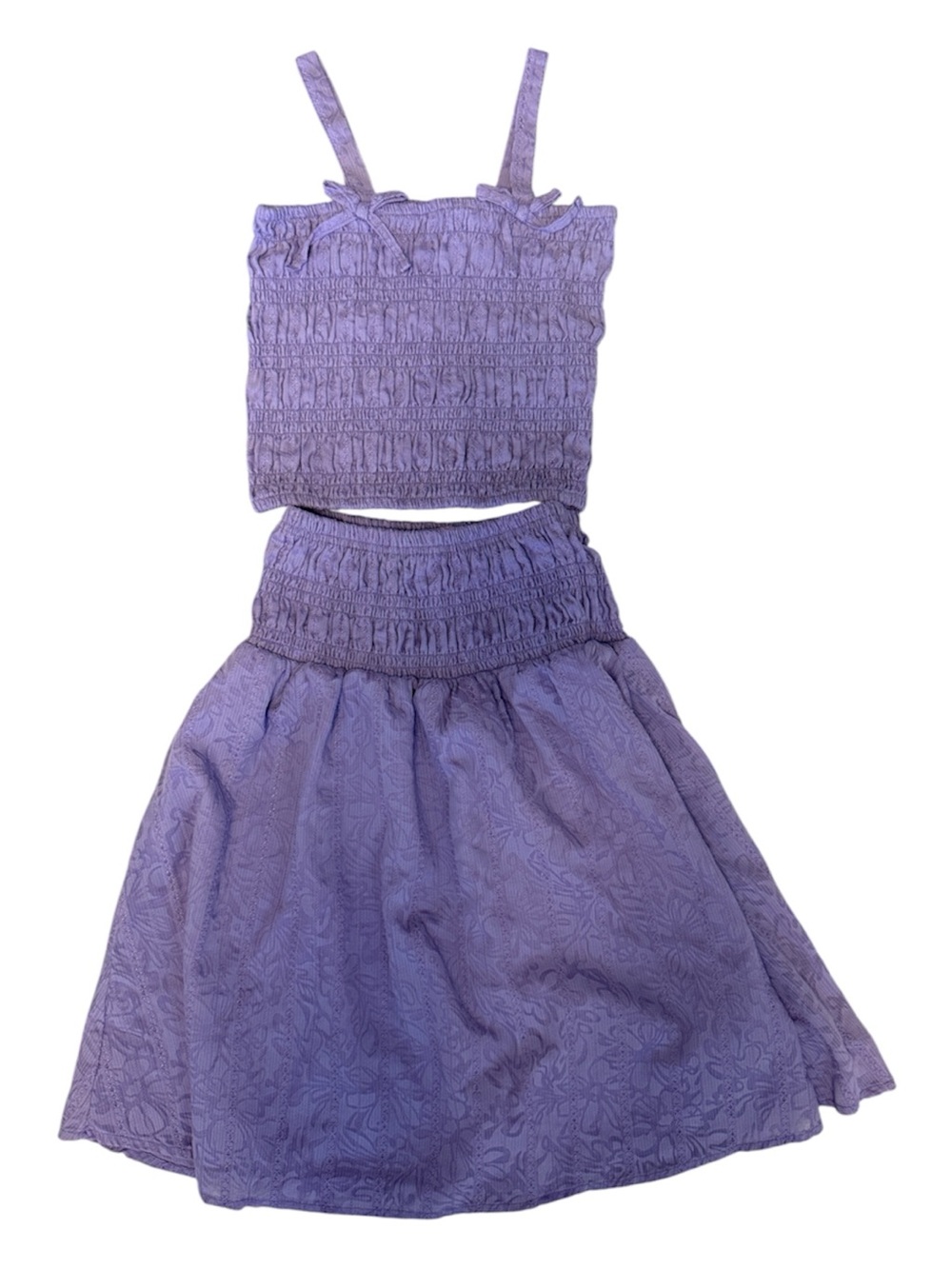 BCBGirls Lavender Smocked Tank & Skirt Set